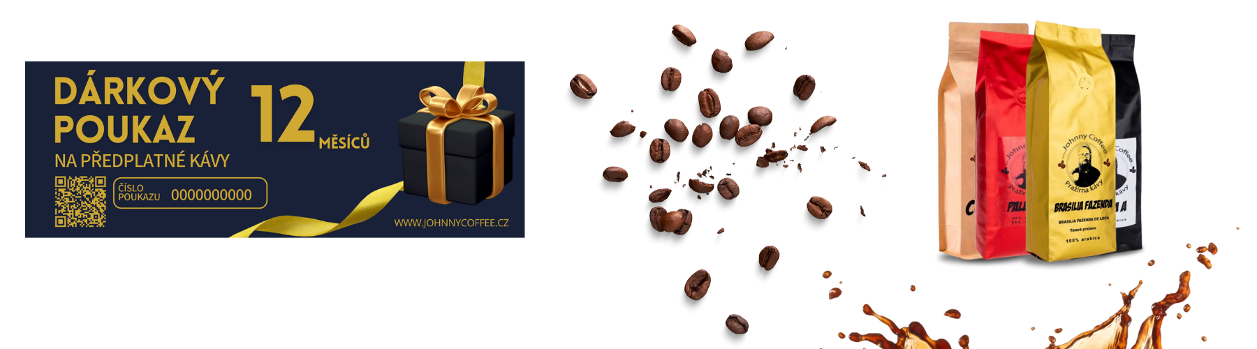 Předplatné kávy na 3 až 12 měsíců od Johnny Coffee – možnost jako dárkový poukaz