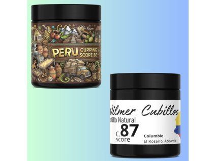 set limitovanych káv z peru a kolumbie